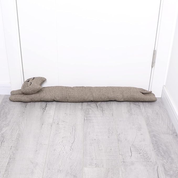 Cat Fabric Under Door Draft Stopper, 3LB Heavy Duty Decorative Soundproof Door - Image 7