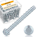 Hicarer 50 Pack 1/2 x 5 Inch Concrete Screws Galvanized by Hicarer