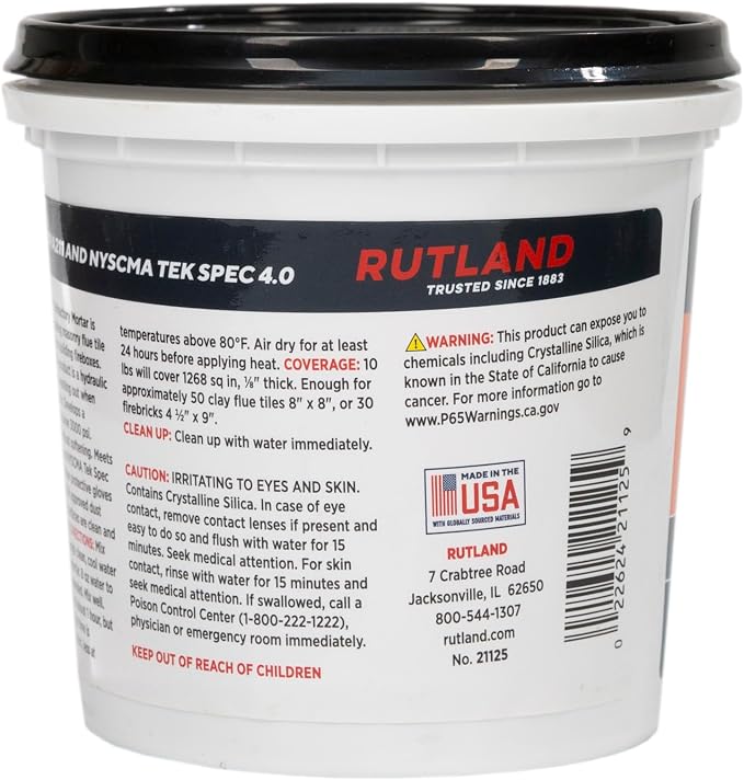 Rutland Dry Mix 211 Refractory Mortar 2.5 Pound - Image 7