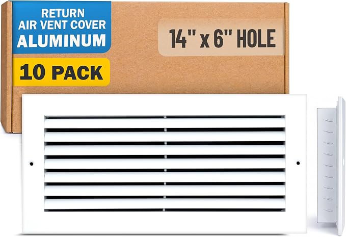 Fits 14x6 Hole | Aluminum Return Air Grille by Handua | Vent Cover Grill by Handua