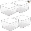 Vtopmart 4 Pack Extra Large Clear Storage Bins, 11x11 Cube Organizer | Acrylic by Vtopmart