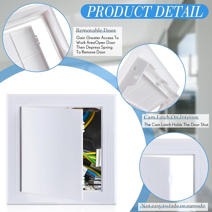 Menkxi 2 Pack 8 x 8 Plastic Plumbing Access Panel - Image 3