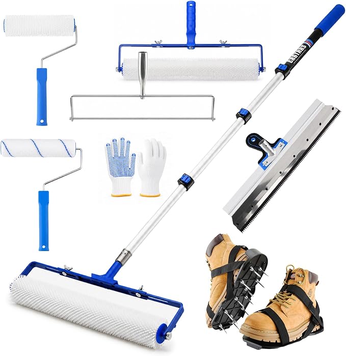 Epoxy & Self Leveling Cement Flooring Tool Kit withTelescopic Extension Pole by Unknown