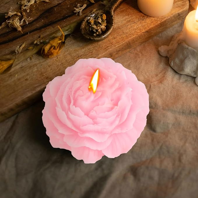Peony Flower Shape Candle, Soy Wax Scented Decor - Image 5