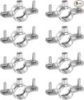 HARFINGTON 8 Pcs Adjustable Pipe Bracket Clamps 13/16" Stainless Steel Wall by HARFINGTON