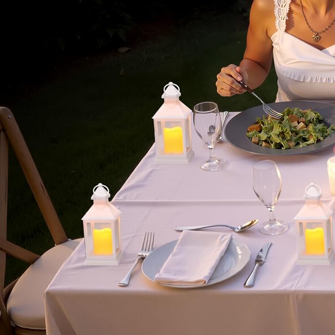 VEVOR 12 Pcs Decorative Candle Lantern, LED Electric Flameless Candle, Plastic - Image 8