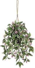 Briful Fake Hanging Plants 17.7" Faux Watermelon Peperomia Silk Plants by Briful