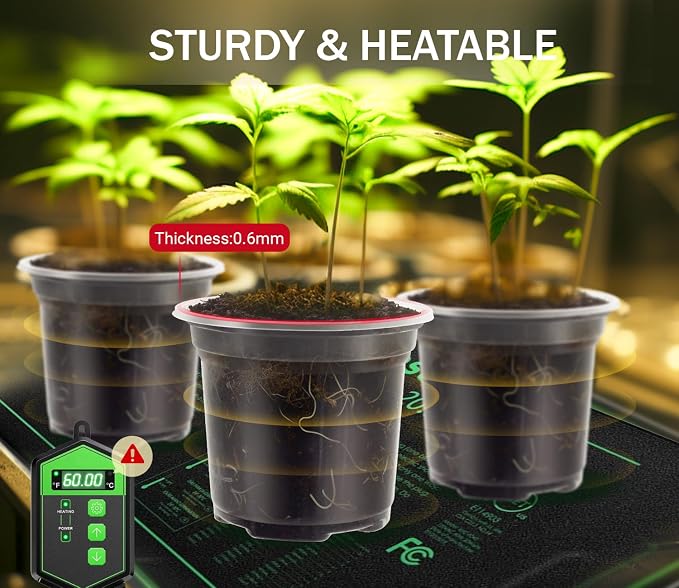 30 Pack Clear Nursery Plant Pots, 3.5/4/5 In - Image 2