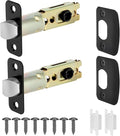2 Pack Black Door Latch Replacements, 8mm Big Spindle Hole, 45°Turning Angle by POFEIKTS