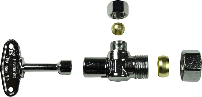 Heavy Duty Loose Key 1/2 in. NOM Comp Inlet x 3/8 in. OD Compression Outlet - Image 7