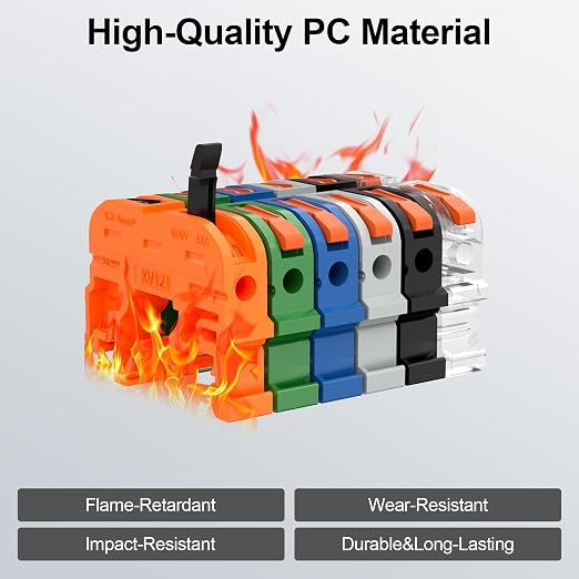 KV121 Terminal Block Kit, 24-12 AWG Compact Lever Wire Connectors | 600V 32A - Image 4