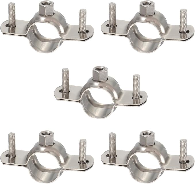 HARFINGTON 5pcs 201 Stainless Steel 0.8"/20mm Split Ring Pipe Hanger Pipe Strap by HARFINGTON