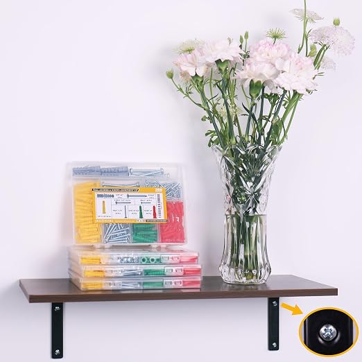 JEGONFRI 208PCS Drywall Anchors & Screws Kit, 4 Sizes, Wall Anchors | Versatile - Image 8