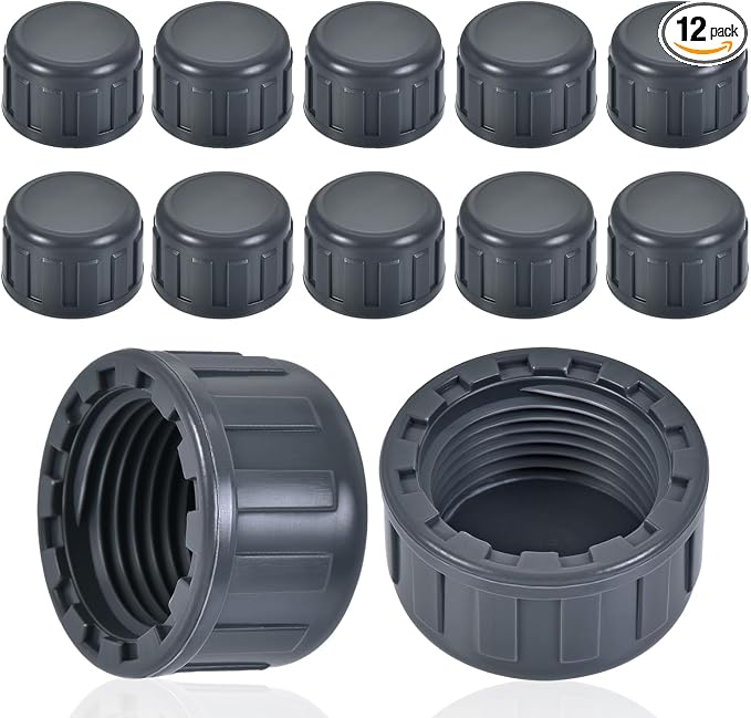 3/4" BSPT PVC Sprinkler Cap 12 Pack, Female Thread Pipe Plug Adapter by Unknown