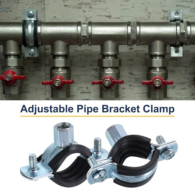 uxcell 6 Pcs Split Ring Pipe Hanger, 25mm/1inch Adjustable Pipe Bracket Clamp - Image 4