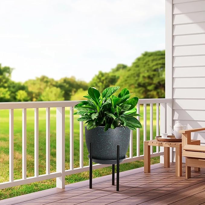UOUZ 12inch Large Plant Pot, Modern Plastic Planter - Image 5