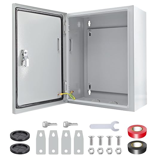 Electrical Box 12 x 10 x 6'' Steel Electrical Junction Box，NEMA 4X Steel by COYXiCE
