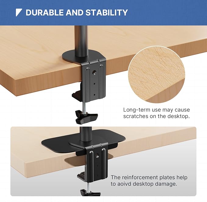 Monitor Reinforcement Plate for Thin, Glass and Other Fragile Tabletop | Steel - Image 4