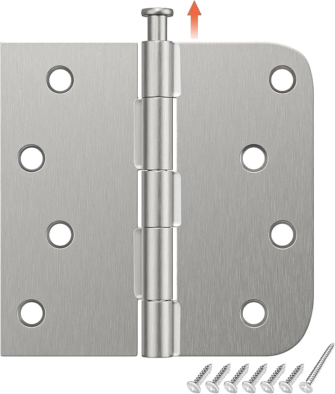 HOSOM 3 Pack 4 Inch Brushed Nickel Door Hinges by HOSOM
