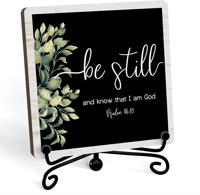 Home Decor, Farmhouse Be Still And Know That I Am God Shelf Decor by JUSITAKEET