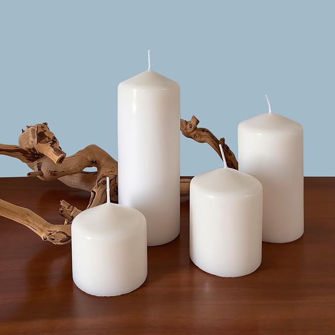 Stonebriar Unscented White Tall Pillar Candles, 18 Hour Burning Candle Pillars - Image 8