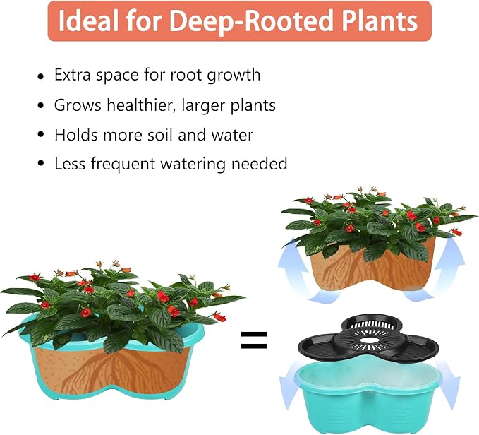 VECELO 5 Tier Vertical Garden Planter, Self Watering Stackable Planters - Image 6