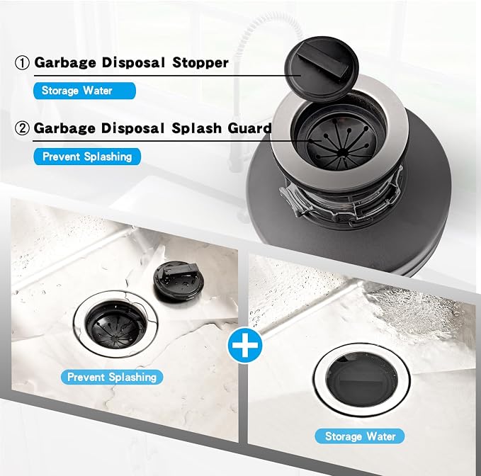 RQYEKDO 3 1/8" Rubber Disposal Splash Guard Fits Waste King - Image 3