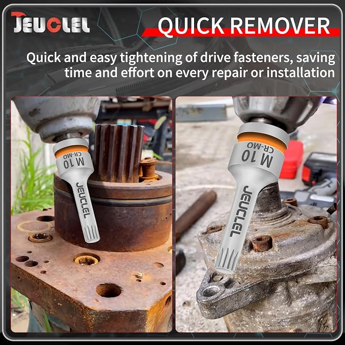 M10 Triple Square Impact Spline Bit Socket, 10mm 1/2" Drive Socket | 12 Point - Image 3
