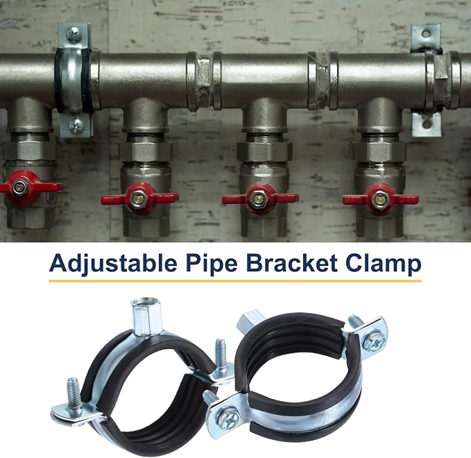 uxcell 12 Pcs Split Ring Pipe Hanger, 50mm/2inch Adjustable Pipe Bracket Clamp - Image 4
