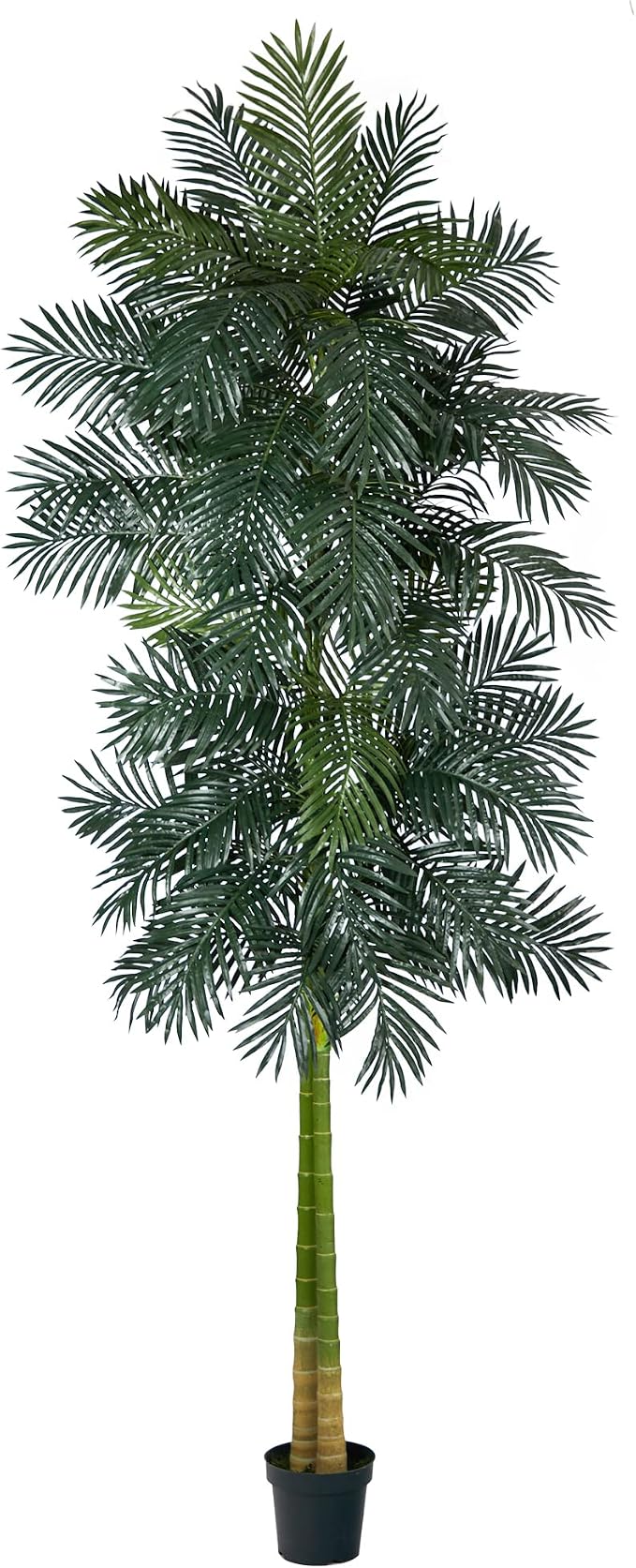 Nearly Natural 10ft. Double Stalk Golden Cane Artificial Palm Tree by NearlyNatural