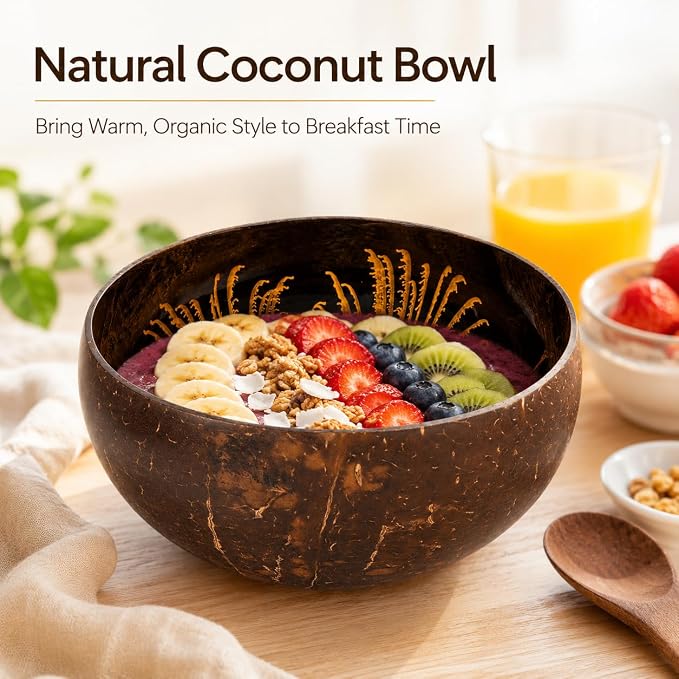 Natural Coconut Bowl Key Decorative - Image 4