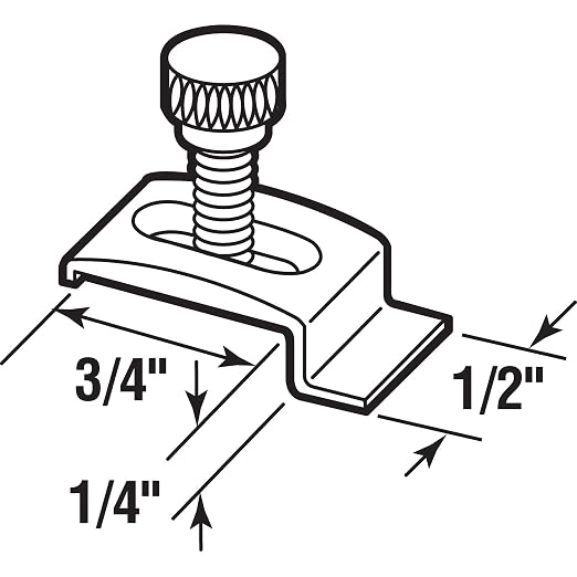 Prime-Line T 8725 1/4 in. White Aluminum Storm Door Panel Clip - Image 2