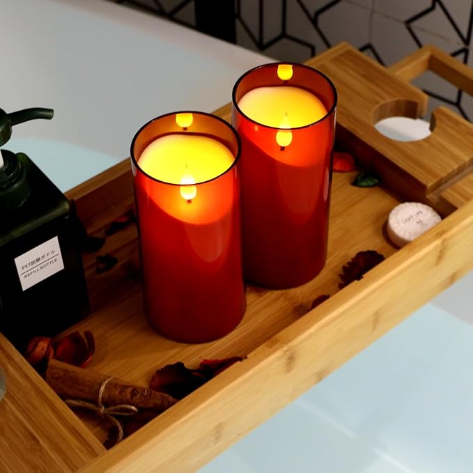 NURADA Flameless Candles with Remote Timer: 3D Wick Battery Operated Led Pillar - Image 4