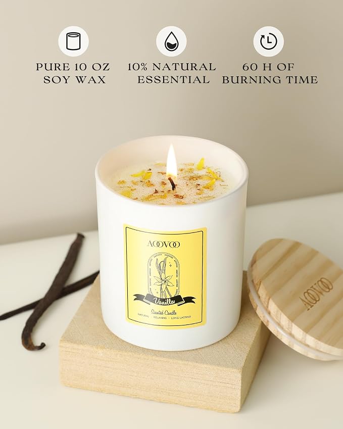 AOOVOO Vanilla Scented Candles for Women - Image 2