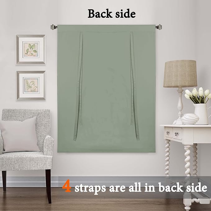 H.VERSAILTEX Blackout Tie Up Curtain Thermal Insulated Window Shade Light - Image 7