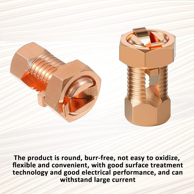 2PCS Split Bolt Connector Superior Strength Split Bolt Connector Copper - Image 5