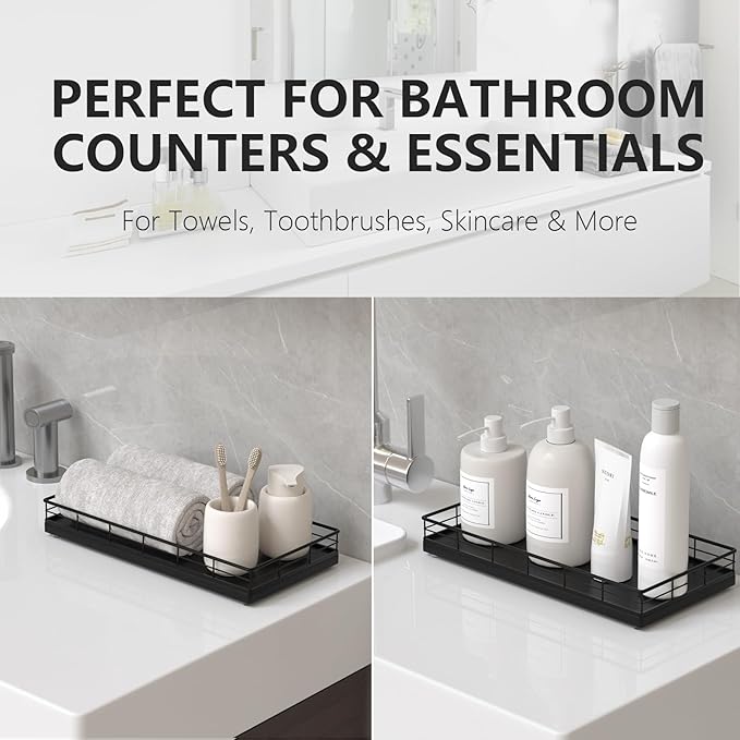 Toilet Paper Basket Organizer, Oak Wood Toilet Tank Tray - Image 4