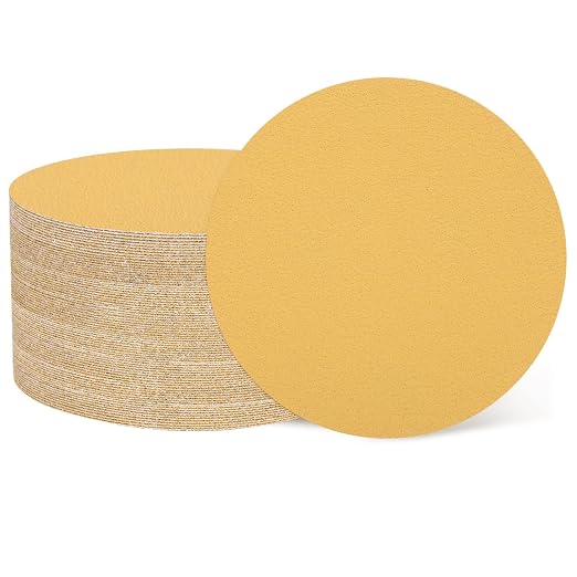 HARFINGTON 100 Pcs 6 Inch Sanding Discs 80 Grit Yellow Aluminum Oxide | Hook by HARFINGTON