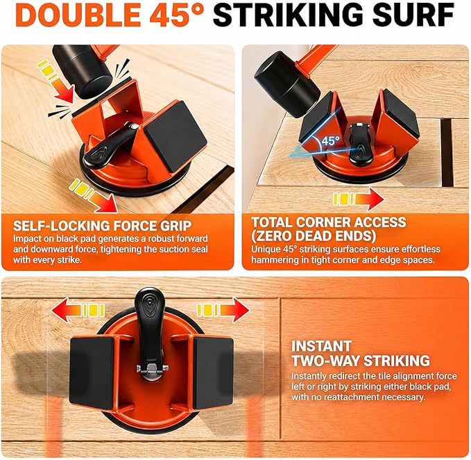 Floor Gap Repair Kit for Laminate & Vinyl Flooring, Suction Cup Gap Fixer | 45° - Image 9