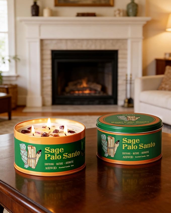 AOOVOO Sage & Palo Santo Candles - Image 7