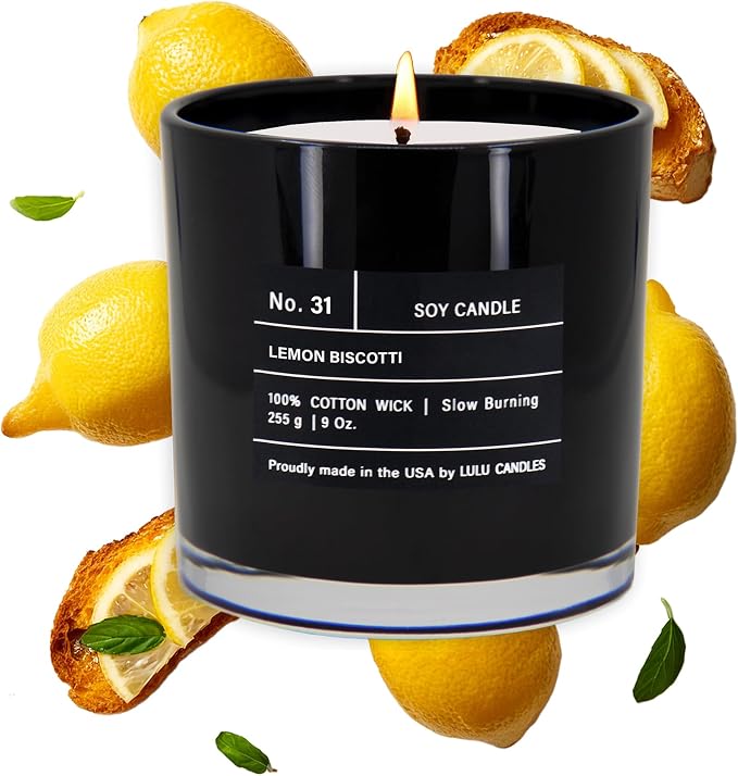 Lulu Candles | Lemon Biscotti | Highly Scented Candles by LULUCANDLES