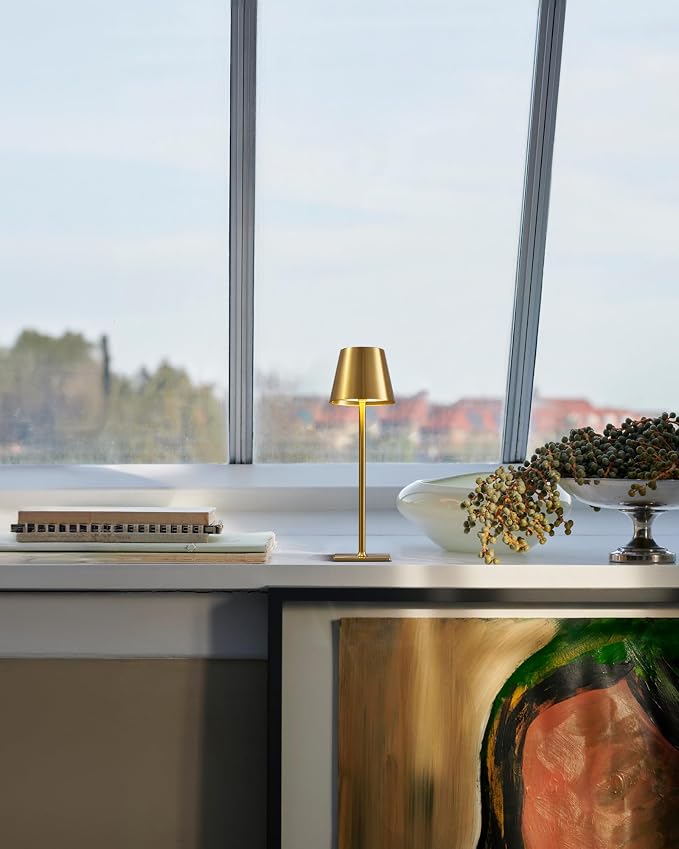 KDG 2 Pack Cordless Gold Table Lamps, Rechargeable Portable LED Desk Lamps | - Image 9