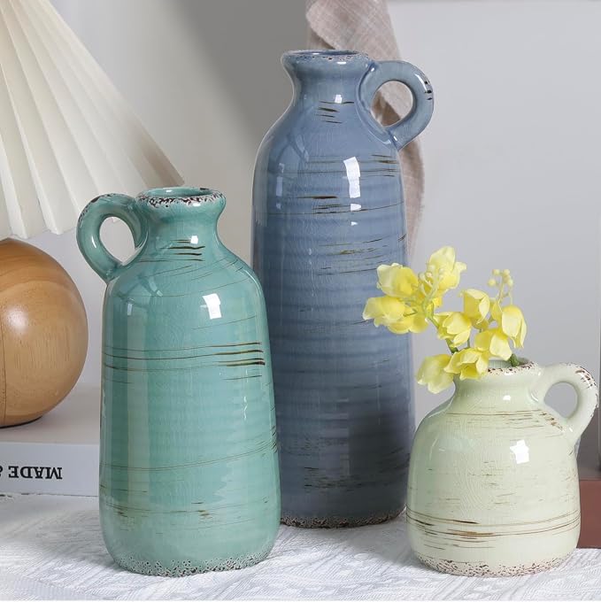 Ceramic Vase Set of 3, Vase Home Decor - Image 4