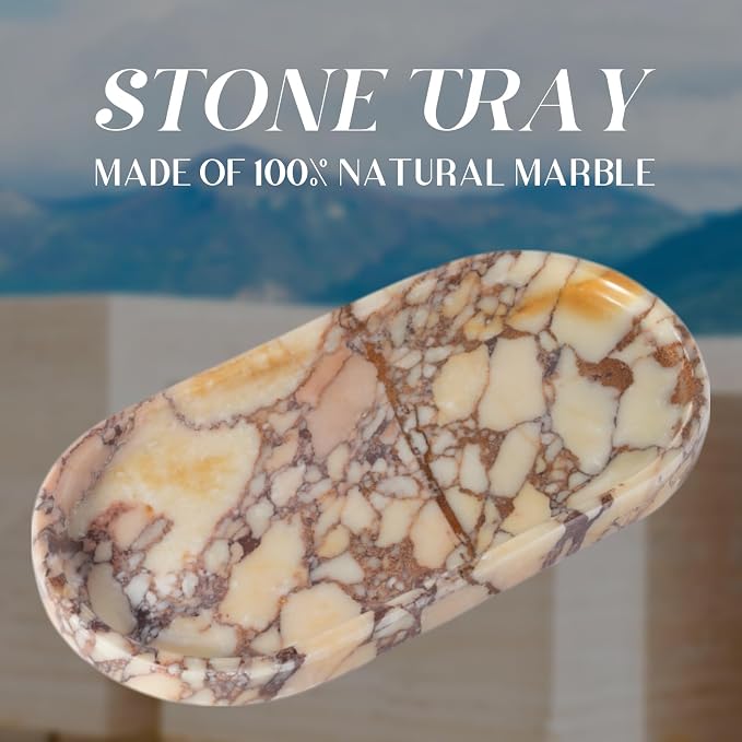 Natural Marble Tray for Decor, Marble Vanity Tray for Perfume, Stone Decorative - Image 2