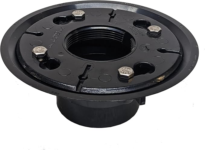 2 Inch Shower Drain Base for Linear Square Shower Drains Plastic ABS Floor by SereneDrains