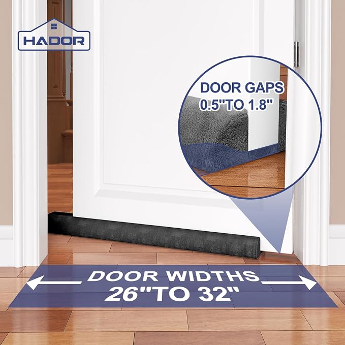 HADOR Door Draft Stopper for Bottom of Door, Adjustable 32 Inch, Double-Sided - Image 2