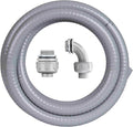 1/2 Inch 10 FT Liquid-Tight Conduit and Connector Kit | Non Metallic Flexible by ProfessionalBrand