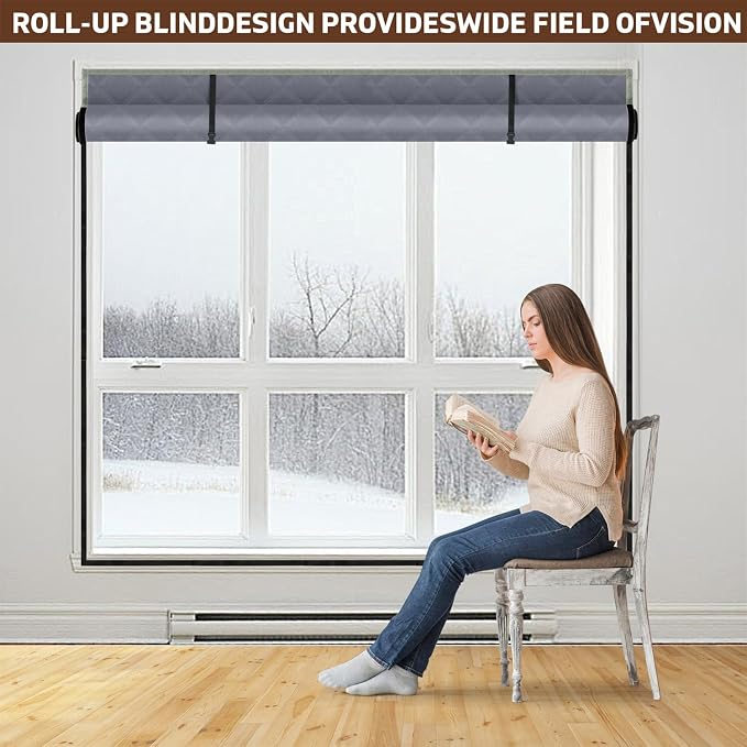Thermal Window Cover for Winter, Visible Thermal Insulation, Reusable Oxford - Image 7
