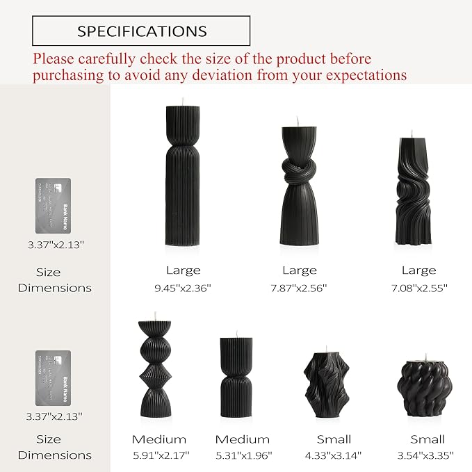 7-Pack Pillar Candles - Image 2