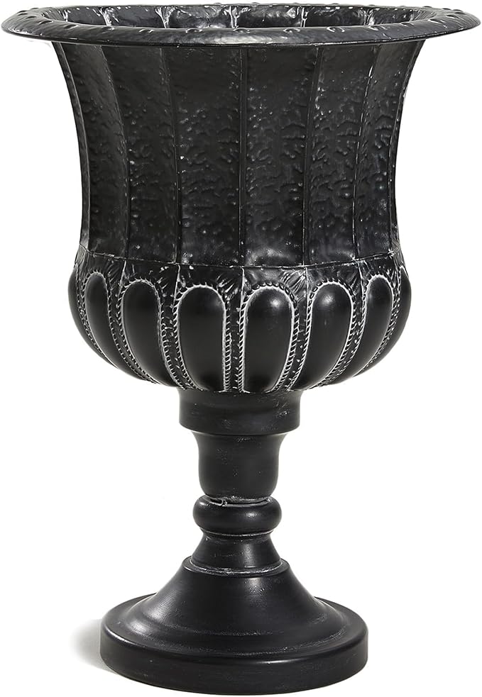 Worth Garden 25" H. Metal Urn Planters 1-Pack by WORTH